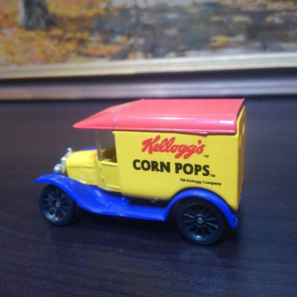 🐓 Vtg 80s Kellogg's 🌽 Corn Pops Cereal 🥄 Truck Car Toy Vehicle 1989 Vintage - Picture 7 of 7
